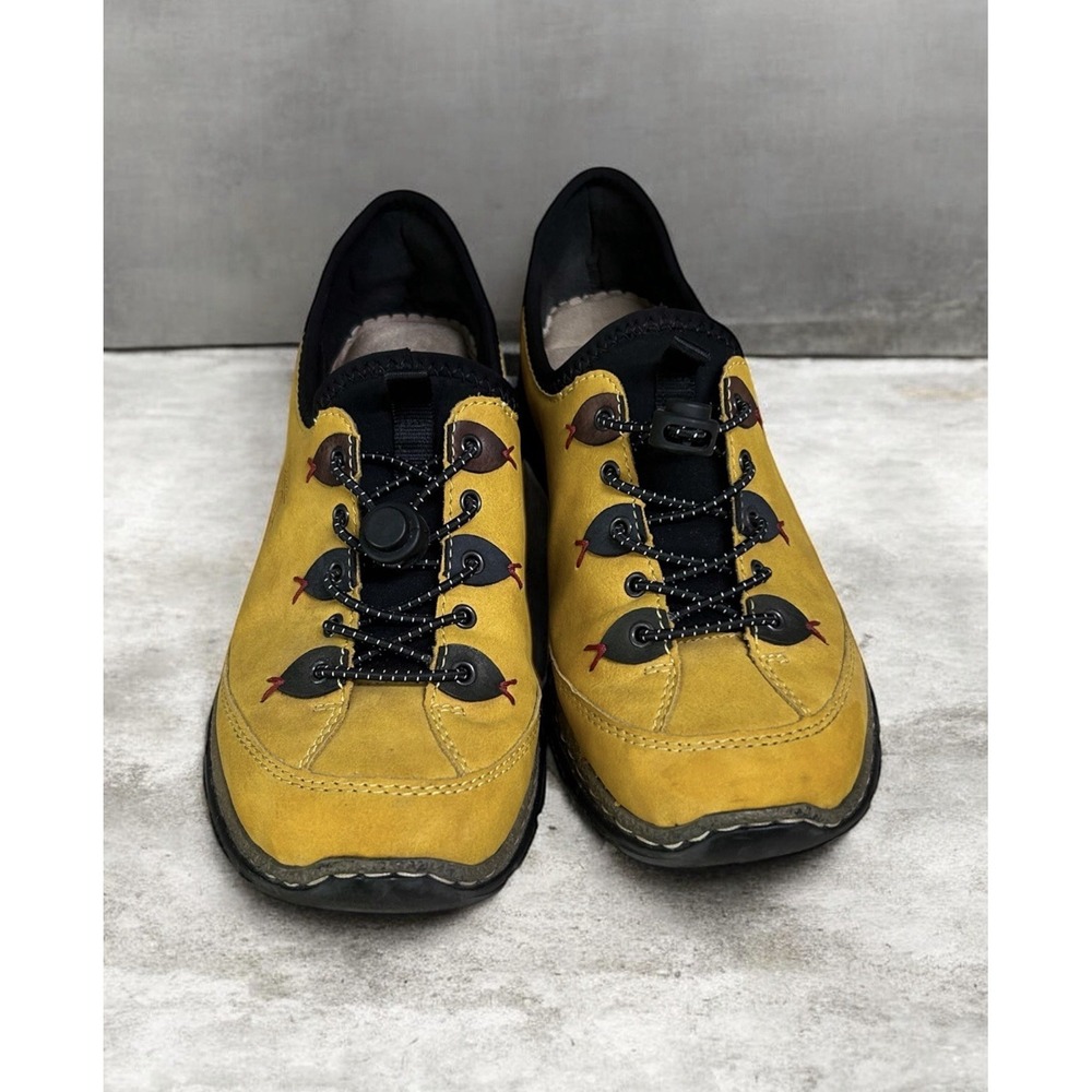 Rieker N3271-68 Women EU 41 US 9.5-10 Mustard Yellow Comfort Walking Shoes - Picture 4 of 11
